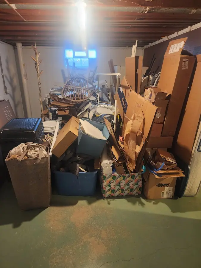 Roll-off dumpster container at job site for 4 Yard Dumpster Rental in Mila Doce